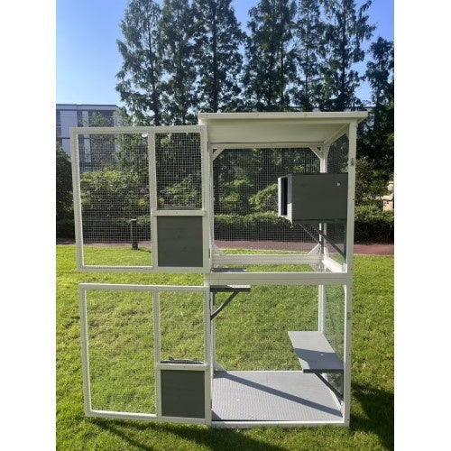 Outdoor Indoor Cat Pet Climbing Frame Game Cage Cute Large Space - Image 9