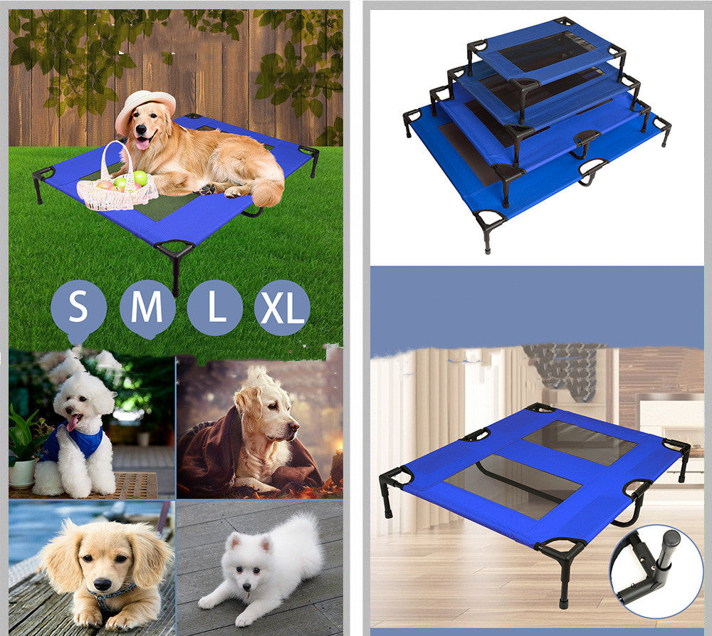 Pet Supplies Dog Cage Pet Trampoline Folding Portable Camping Bed