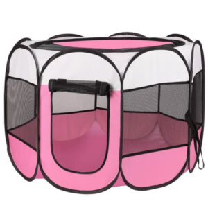 Portable Foldable Pet Fence Sports Pen Doghouse