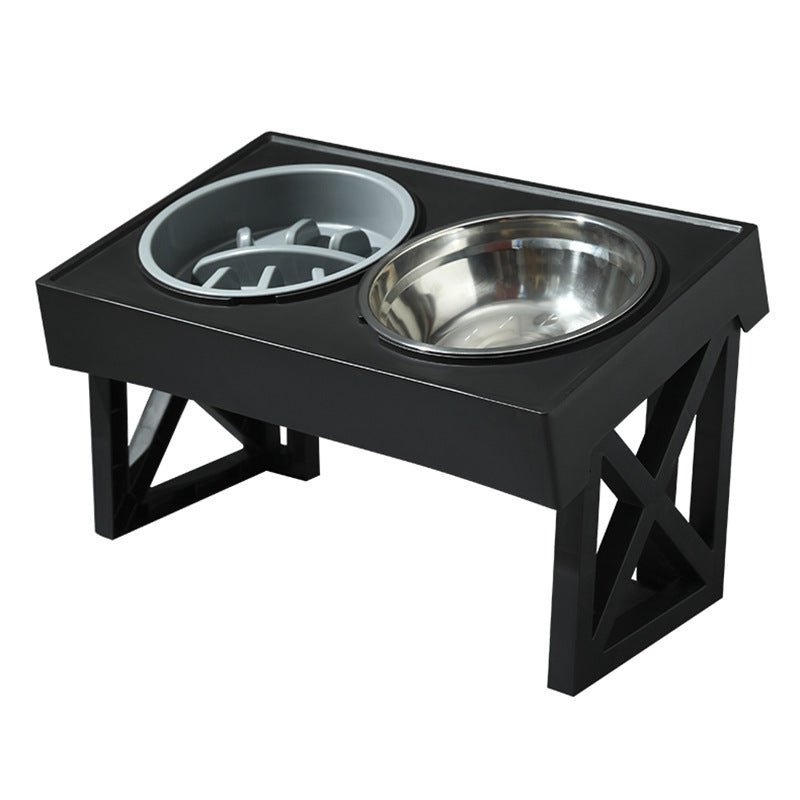 Pet Adjustable Elevated Stainless Steel Vertical Anti-Choke Slow Food Dog Bowl - Image 5