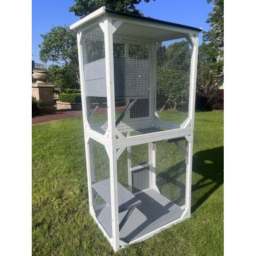 Outdoor Indoor Cat Pet Climbing Frame Game Cage Cute Large Space - Image 2