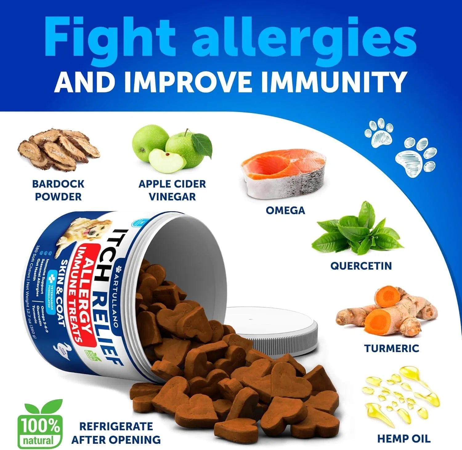 Probiotics For Dogs Support Gut Health Itchy Skin Allergies Immunity Yeast Balance Dog Probiotics And Digestive Enzymes With Probiotics Reduce Diarrhea Gas 180 Probiotic Chews For Dogs - Image 3