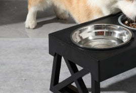 Pet Adjustable Elevated Stainless Steel Vertical Anti-Choke Slow Food Dog Bowl - Image 10