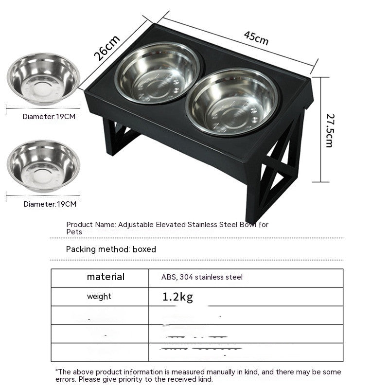 Pet Adjustable Elevated Stainless Steel Vertical Anti-Choke Slow Food Dog Bowl - Image 11