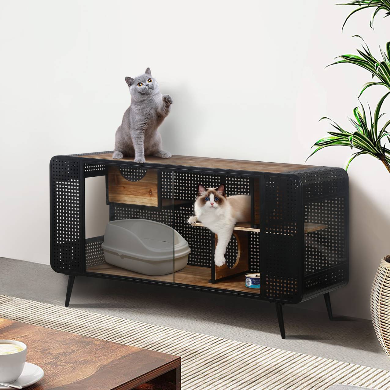 Spacious Cat House With Tempered Glass For Living Room, Hallway - Image 10