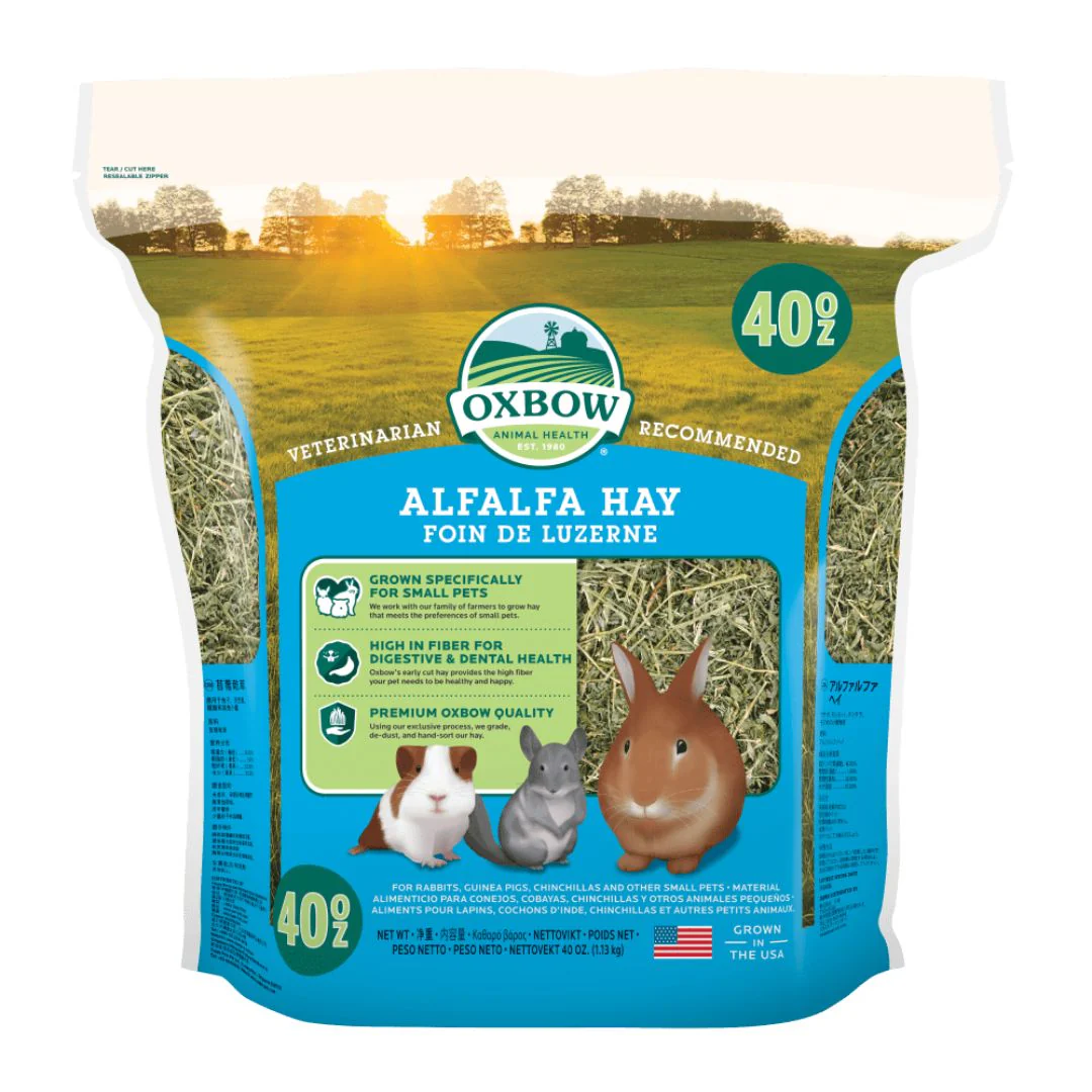 !!OXBOW'S ALFALFA HAY 40 OZ (2.94 LBS.)