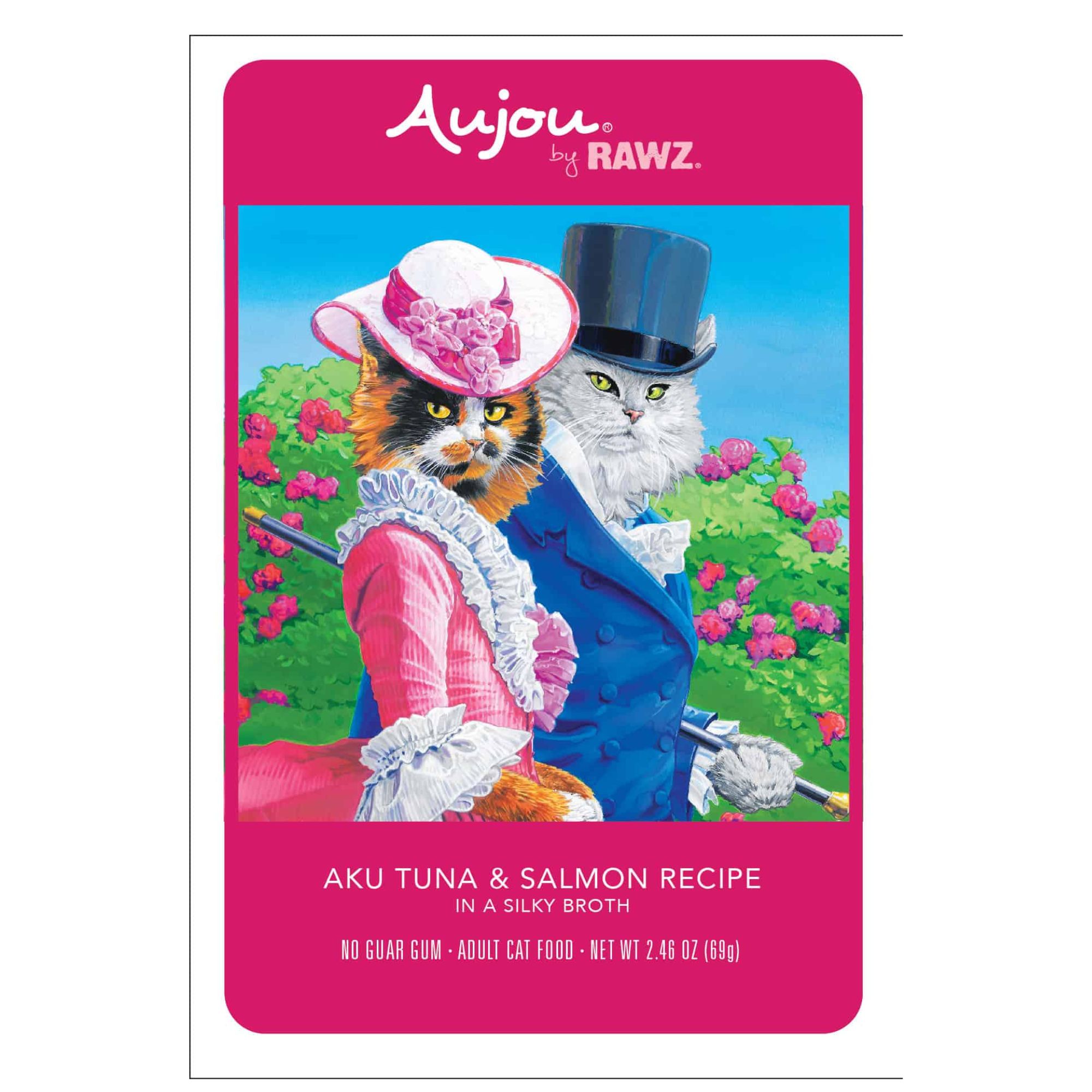 Rawz Aujou Cat Pouch Tuna & Salmon 2.46oz. / 8 Pouches / (Case of 6)