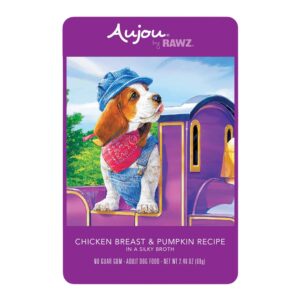 Rawz Aujou Dog Pouch Chicken Breast & Pumpkin 2.46oz. / 8 Pouches / (Case of 6)