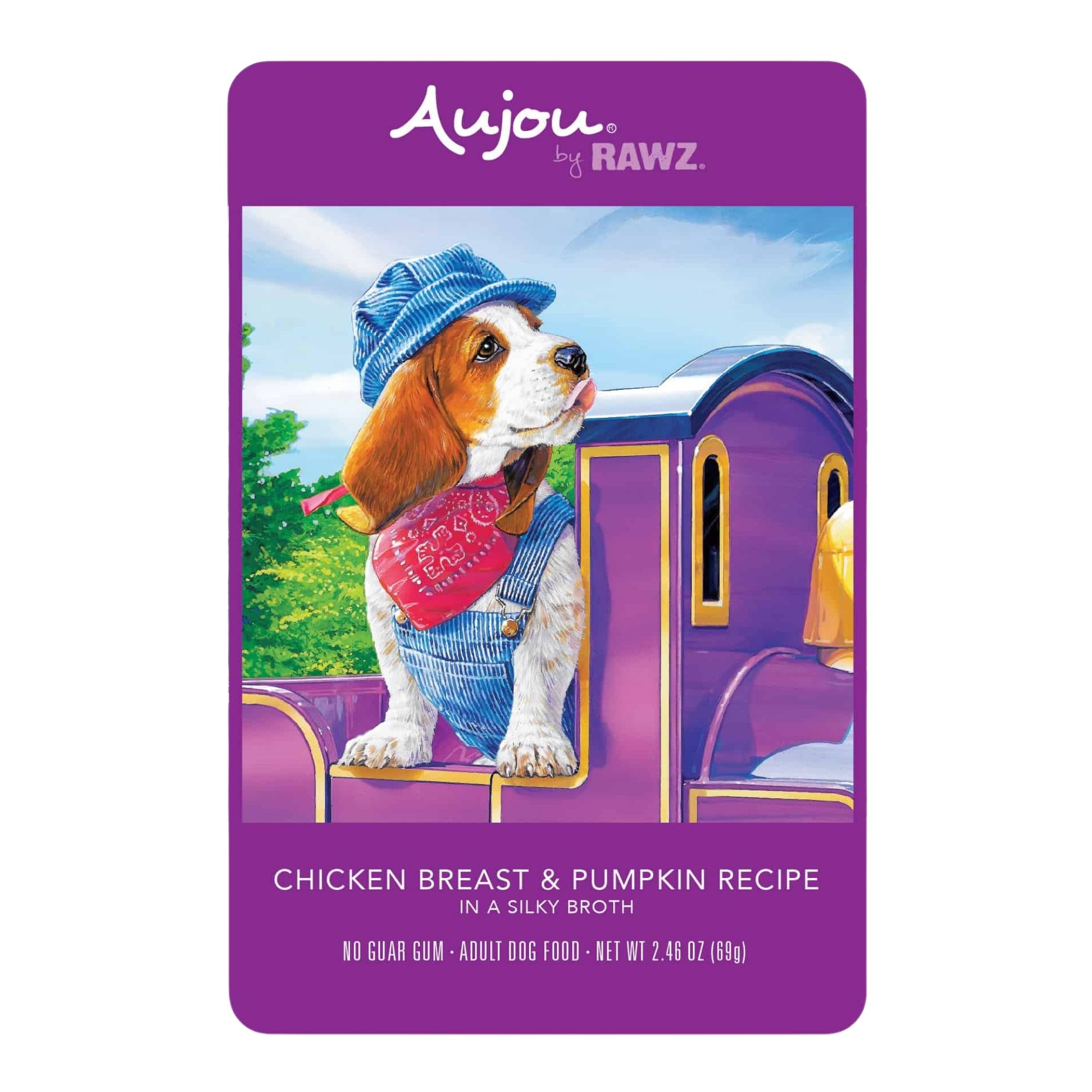 Rawz Aujou Dog Pouch Chicken Breast & Pumpkin 2.46oz. / 8 Pouches / (Case of 6)