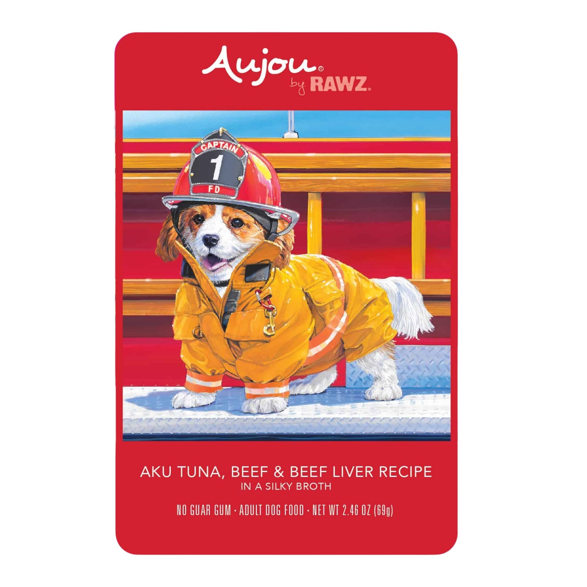 Rawz Aujou Dog Pouch Tuna, Beef & Beef Liver 2.46oz. / 8 Pouches / (Case of 6)