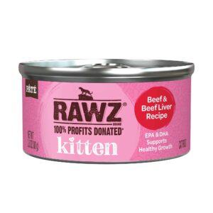Rawz Cat 2.8oz. Kitten Beef & Beef Liver Pate (Case of 18)