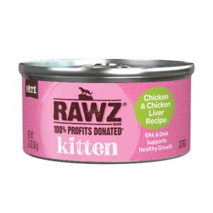 Rawz Cat 2.8oz. Kitten Chicken & Chicken Liver Pate (Case of 18)