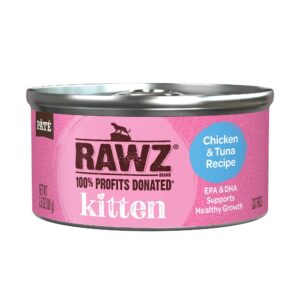 Rawz Cat 2.8oz. Kitten Chicken & Tuna Pate (Case of 18)