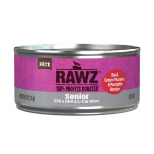 Rawz Cat 5.5oz. Senior Beef, Green Mussels & Pumpkin Pate (Case of 24)
