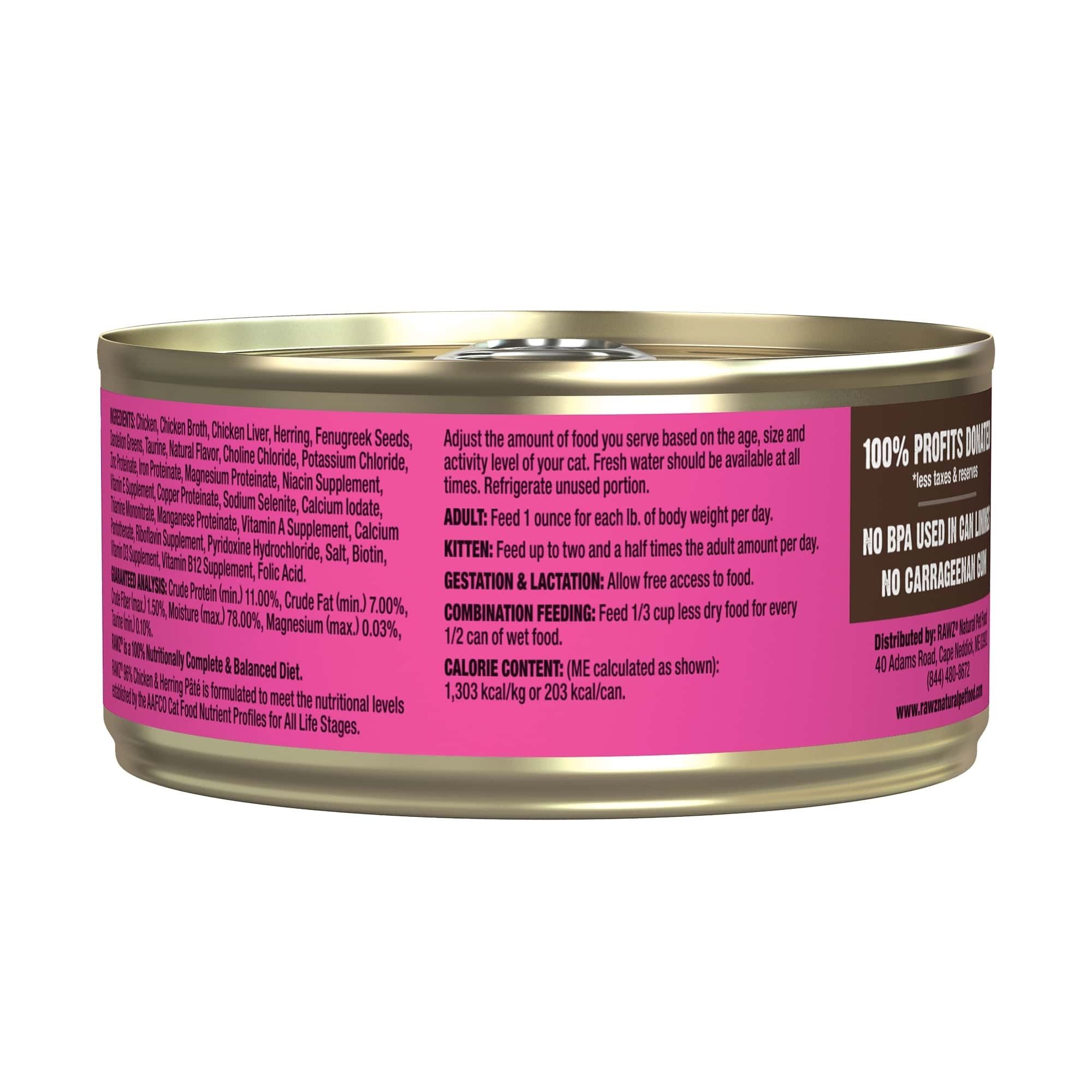 Rawz Cat 96% Chicken Herring Pate 5.5oz. (Case of 24) - Image 2