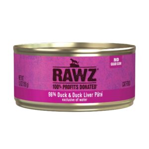 Rawz Cat 96% Duck & Duck Liver Pate 5.5oz. (Case of 24)