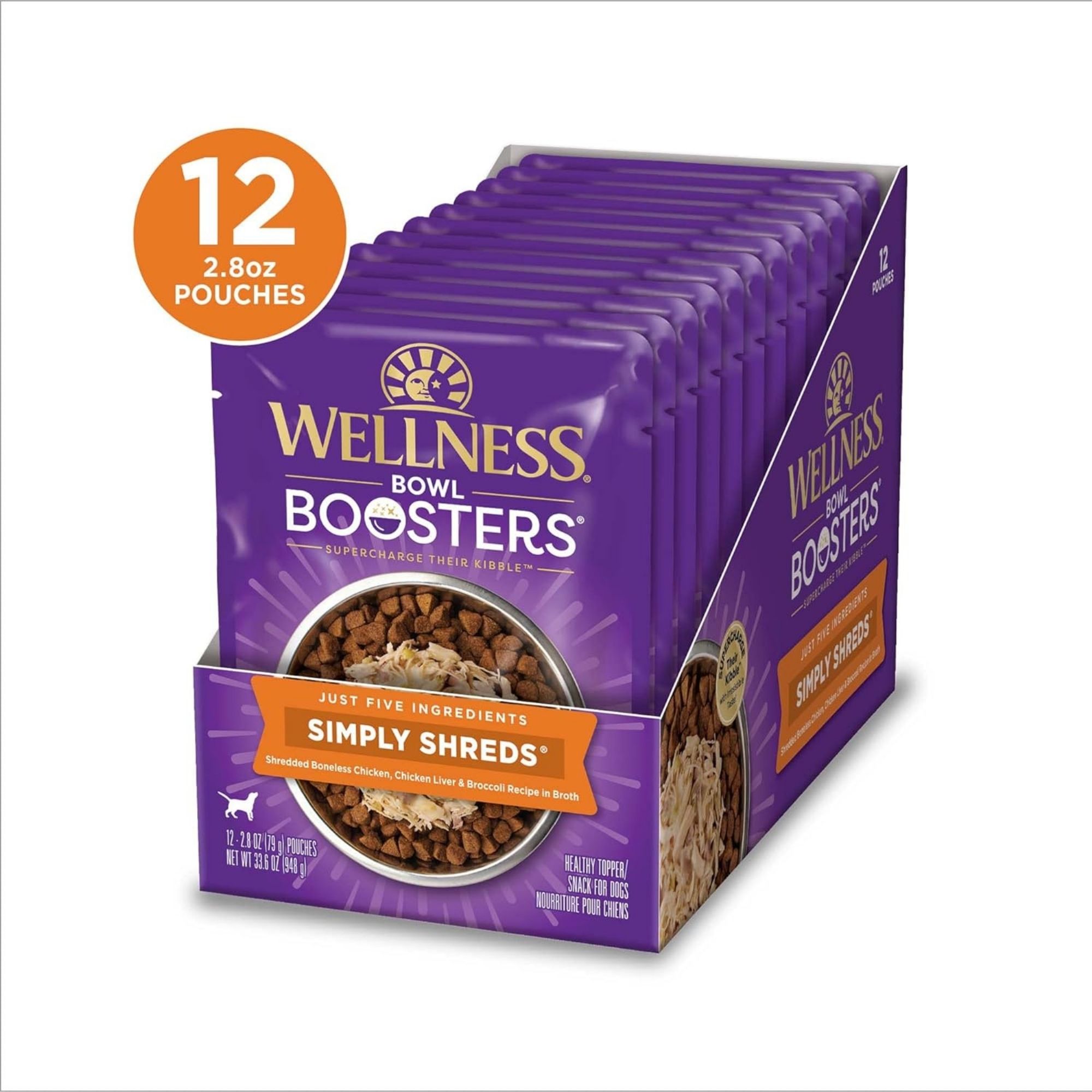 Wellness Bowl Boosters Simply Shreds 2.8oz. Chicken & Chicken Liver Shred (Case of 12) - Image 4