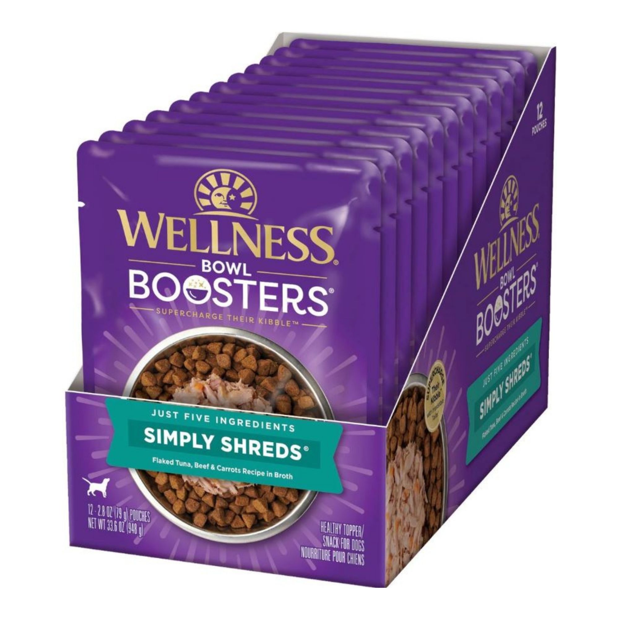 Wellness Bowl Boosters Simply Shreds 2.8oz. Tuna & Beef Flaked (Case of 12) - Image 2