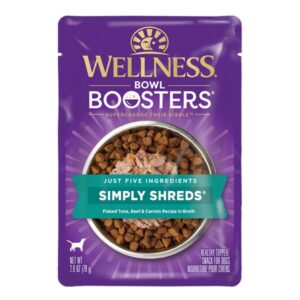 Wellness Bowl Boosters Simply Shreds 2.8oz. Tuna & Beef Flaked (Case of 12)