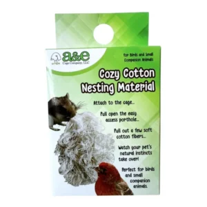 A & E Cages Cozy Cotton Nesting Material for Small Animal & Companion Bird 1ea / One Size
