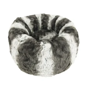 Ethical Pet Sleep Zone Faux Fur Round 19" Dark Gray
