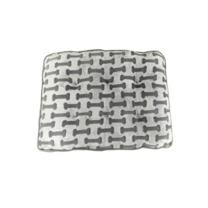 Ethical Pet Sleep Zone Luxe Bone Print Pillow Light Gray