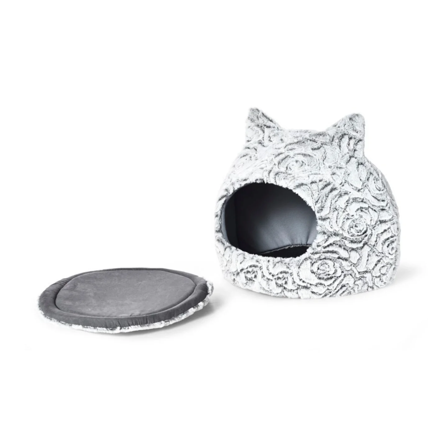 Max & Marlow Cat Dome w/ Ears Gray, 1ea - Image 2
